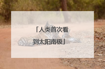 人类首次看到太阳南极