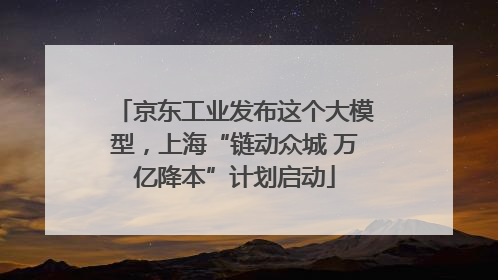 京东工业发布这个大模型，上海“链动众城 万亿降本”计划启动
