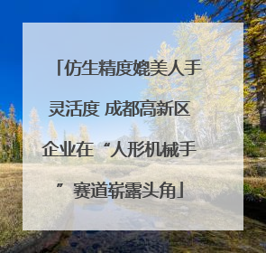 仿生精度媲美人手灵活度 成都高新区企业在“人形机械手”赛道崭露头角