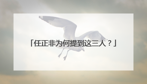 任正非为何提到这三人？