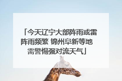 今天辽宁大部阵雨或雷阵雨频繁 锦州阜新等地需警惕强对流天气