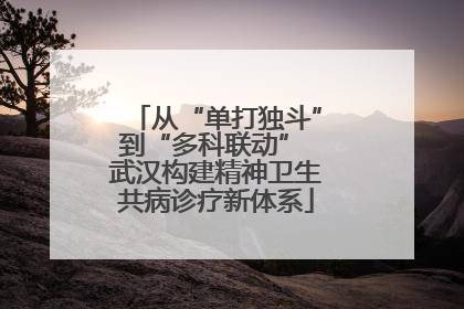从“单打独斗”到“多科联动” 武汉构建精神卫生共病诊疗新体系