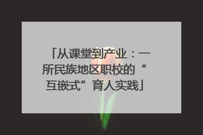 从课堂到产业：一所民族地区职校的“互嵌式”育人实践