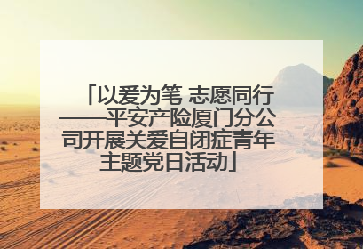 以爱为笔 志愿同行——平安产险厦门分公司开展关爱自闭症青年主题党日活动