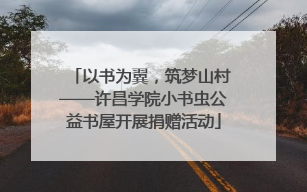 以书为翼，筑梦山村——许昌学院小书虫公益书屋开展捐赠活动