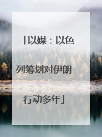 以媒：以色列筹划对伊朗行动多年