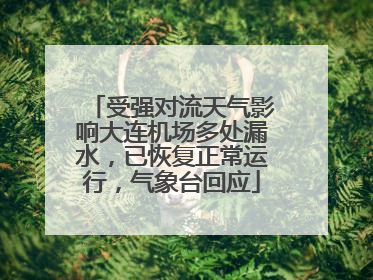 受强对流天气影响大连机场多处漏水，已恢复正常运行，气象台回应