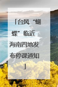 台风“蝴蝶”临近 海南四地发布停课通知