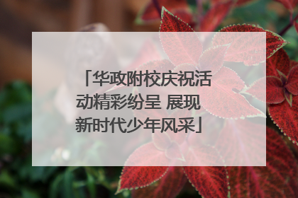 华政附校庆祝活动精彩纷呈 展现新时代少年风采