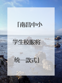 南昌中小学生校服将统一款式
