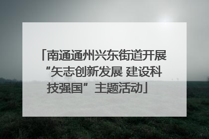 南通通州兴东街道开展“矢志创新发展 建设科技强国”主题活动