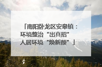 南阳卧龙区安皋镇：环境整治“出真招” 人居环境“焕新颜”