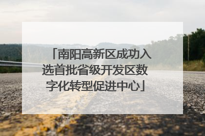 南阳高新区成功入选首批省级开发区数字化转型促进中心