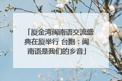 厦金湾闽南语交流盛典在厦举行 台胞：闽南语是我们的乡音