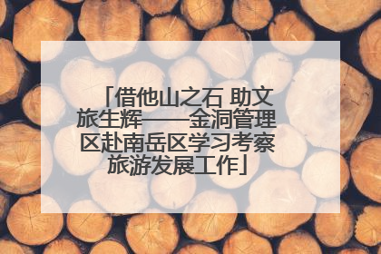 借他山之石 助文旅生辉——金洞管理区赴南岳区学习考察旅游发展工作