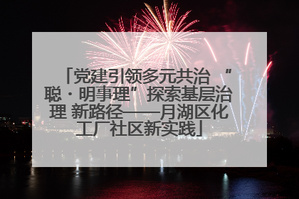 党建引领多元共治 “聪・明事理”探索基层治理 新路径——月湖区化工厂社区新实践