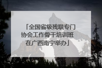 全国省级残联专门协会工作骨干培训班在广西南宁举办