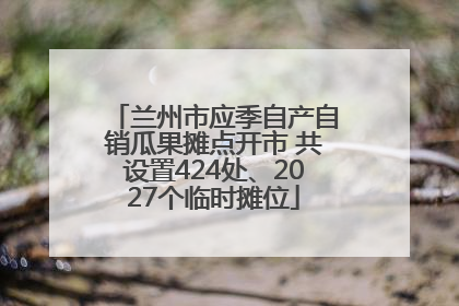 兰州市应季自产自销瓜果摊点开市 共设置424处、2027个临时摊位