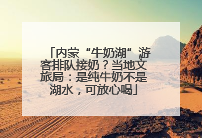 内蒙“牛奶湖”游客排队接奶？当地文旅局：是纯牛奶不是湖水，可放心喝