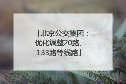 北京公交集团：优化调整20路、133路等线路