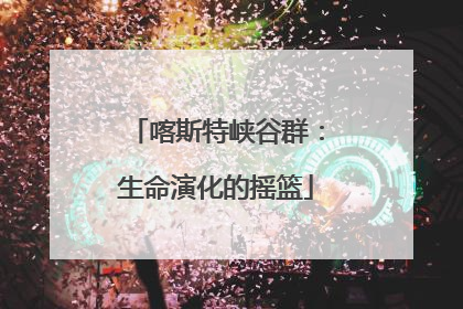 喀斯特峡谷群：生命演化的摇篮