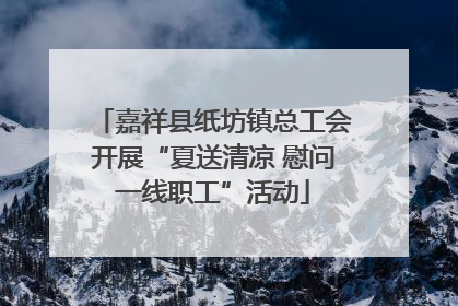 嘉祥县纸坊镇总工会开展“夏送清凉 慰问一线职工”活动