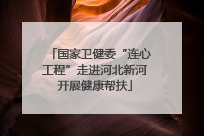 国家卫健委“连心工程”走进河北新河开展健康帮扶