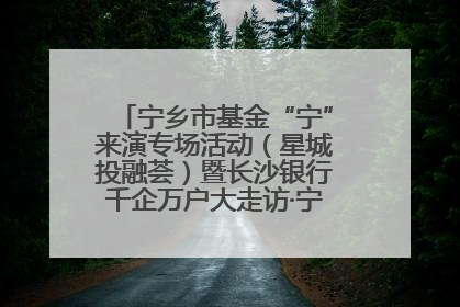 宁乡市基金“宁”来演专场活动（星城投融荟）暨长沙银行千企万户大走访·宁乡专场活动举行