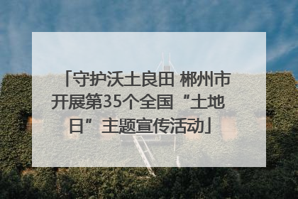 守护沃土良田 郴州市开展第35个全国“土地日”主题宣传活动