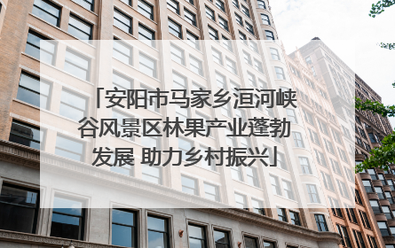 安阳市马家乡洹河峡谷风景区林果产业蓬勃发展 助力乡村振兴