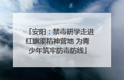 安阳：禁毒研学走进红旗渠精神营地 为青少年筑牢防毒防线