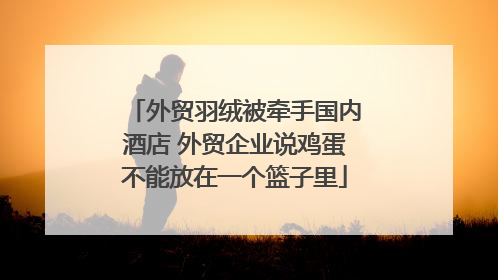 外贸羽绒被牵手国内酒店 外贸企业说鸡蛋不能放在一个篮子里