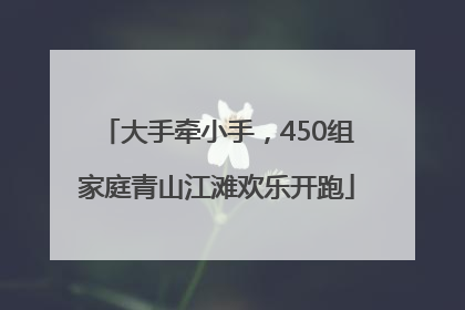大手牵小手，450组家庭青山江滩欢乐开跑