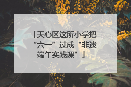 天心区这所小学把“六一”过成“非遗端午实践课”