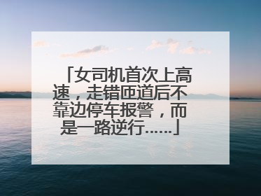 女司机首次上高速，走错匝道后不靠边停车报警，而是一路逆行……