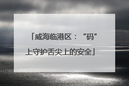 威海临港区：“码”上守护舌尖上的安全
