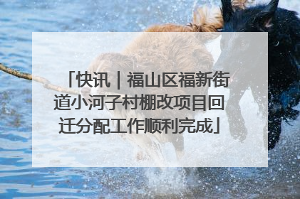 快讯｜福山区福新街道小河子村棚改项目回迁分配工作顺利完成