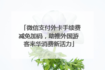 微信支付外卡手续费减免加码，助推外国游客来华消费新活力