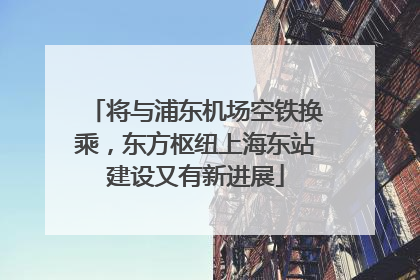 将与浦东机场空铁换乘，东方枢纽上海东站建设又有新进展