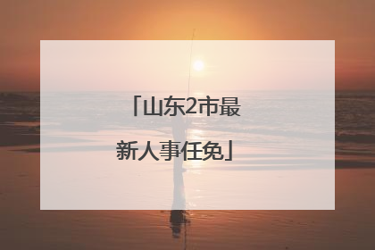 山东2市最新人事任免