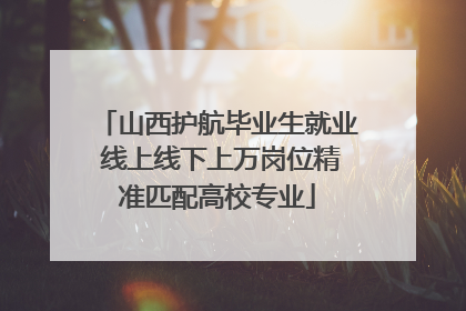 山西护航毕业生就业 线上线下上万岗位精准匹配高校专业