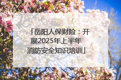 岳阳人保财险：开展2025年上半年消防安全知识培训