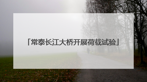 常泰长江大桥开展荷载试验
