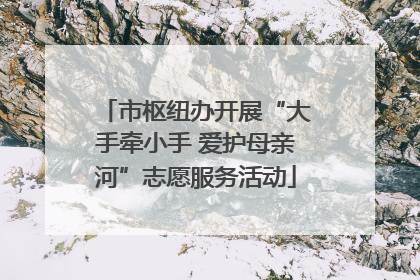 市枢纽办开展“大手牵小手 爱护母亲河”志愿服务活动