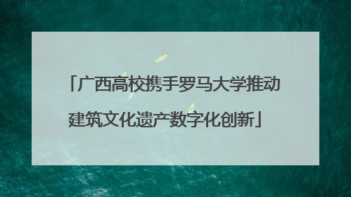广西高校携手罗马大学推动建筑文化遗产数字化创新