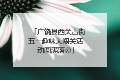 广饶县西关古街五一趣味大闯关活动圆满落幕