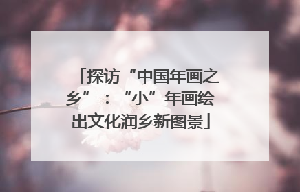 探访“中国年画之乡”：“小”年画绘出文化润乡新图景