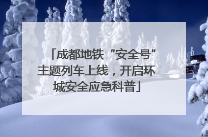 成都地铁“安全号”主题列车上线，开启环城安全应急科普