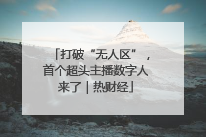 打破“无人区”，首个超头主播数字人来了｜热财经