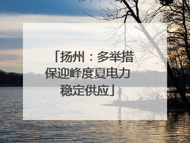 扬州：多举措保迎峰度夏电力稳定供应